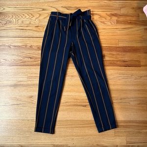 Zara Navy Paperbag Pants